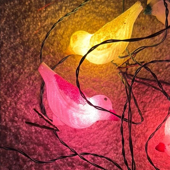 VTG Italian Holiday Lights Birds With Clips Christmas Easter - Picture 3 of 10